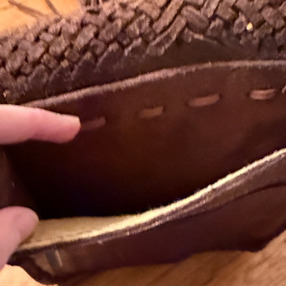 Brown Fringe Leather Boho Crossbody Bag - Picture 6 of 6